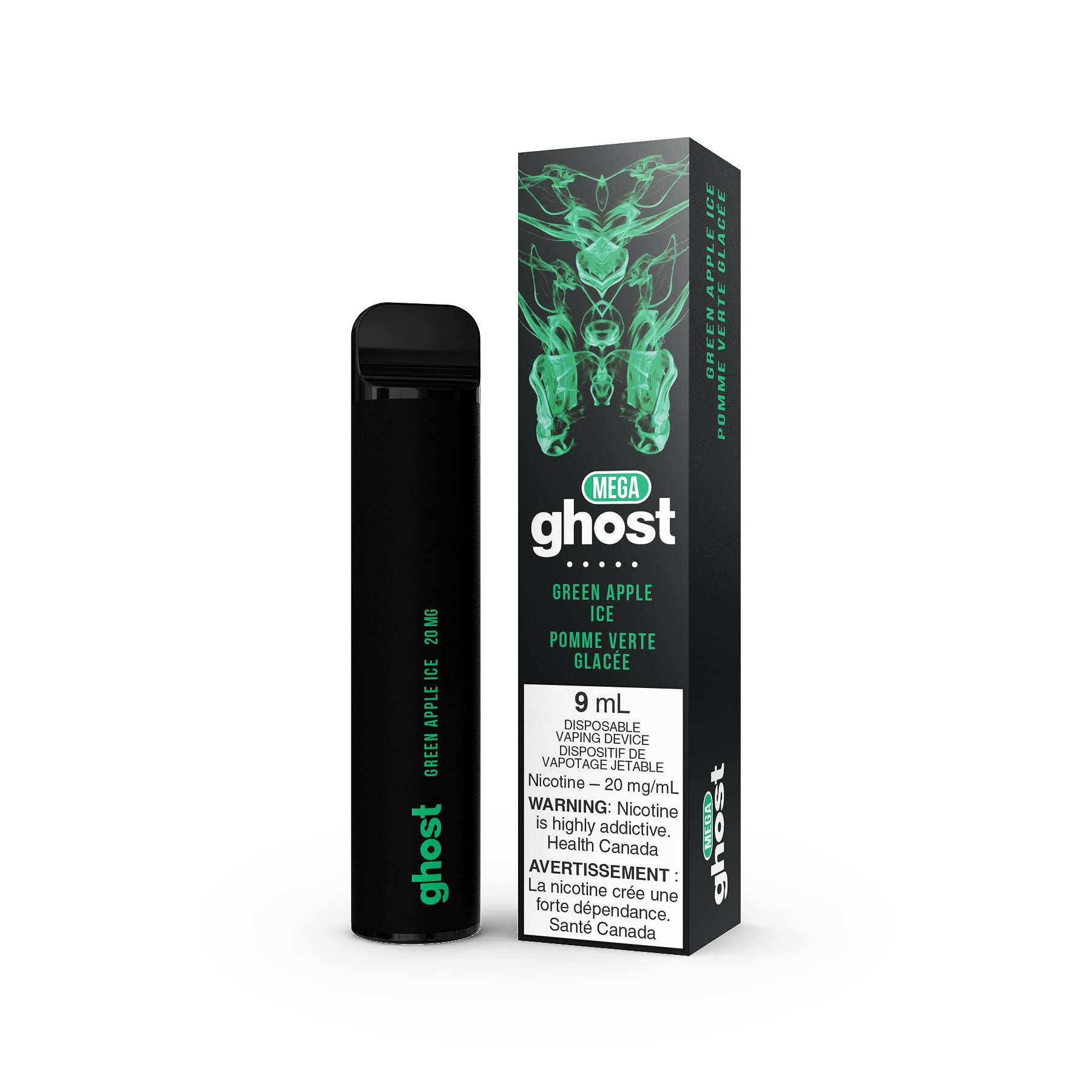 Ghost Mega 3000 Puffs Disposable Green Apple Ice