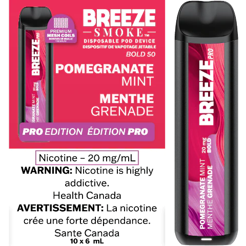 Breeze Smoke Pro 2000 Puffs Pomegranate Mint